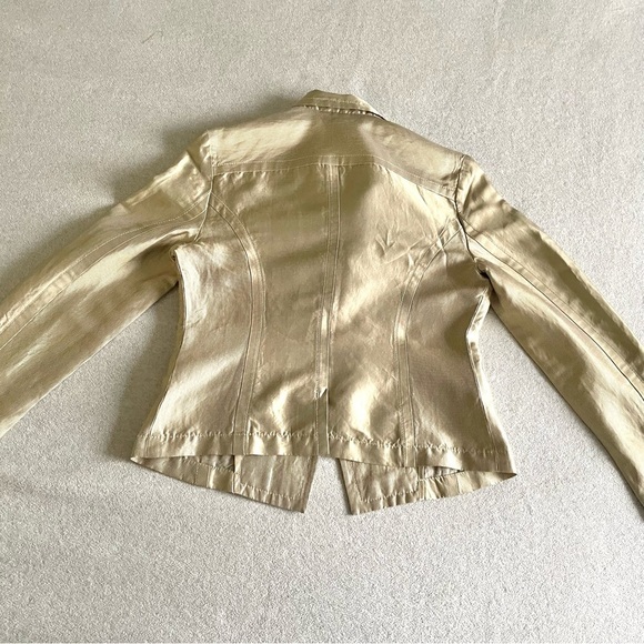 Orwell Gold Luster Fitted Designer Jacket, size 10 - Picture 9 of 10
